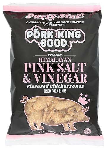 Miniatura 51 de Pork King Good Stupid Hot Pork Chicharrones - Paquete de 4 bocadillos bajos en carbohidratos, aptos para dieta cetogénica, chicharrones