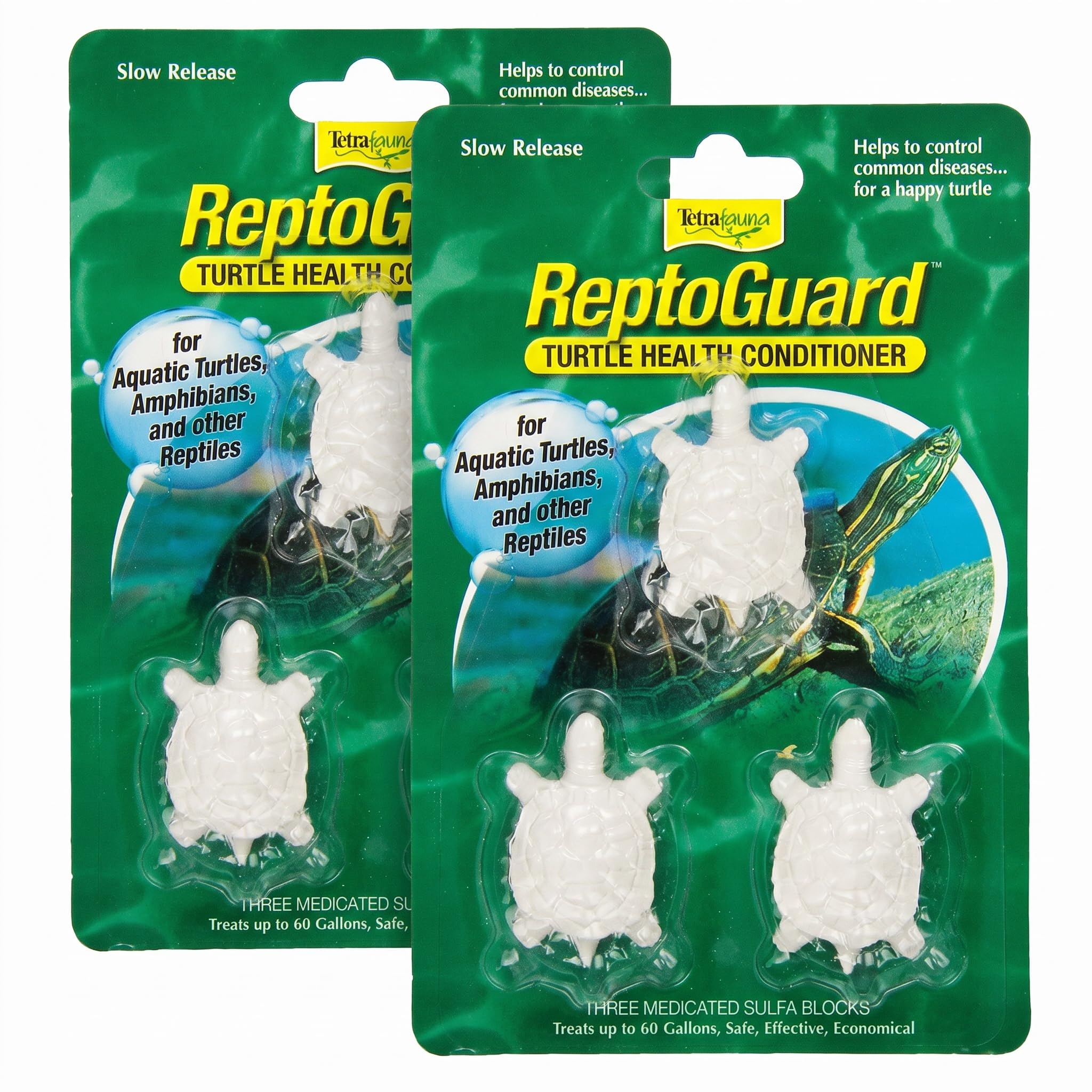 Tetra TetraFauna ReptoGuard Turtle Health Conditioner, Slow-Release (19514) 3 Count (Pack of 2)