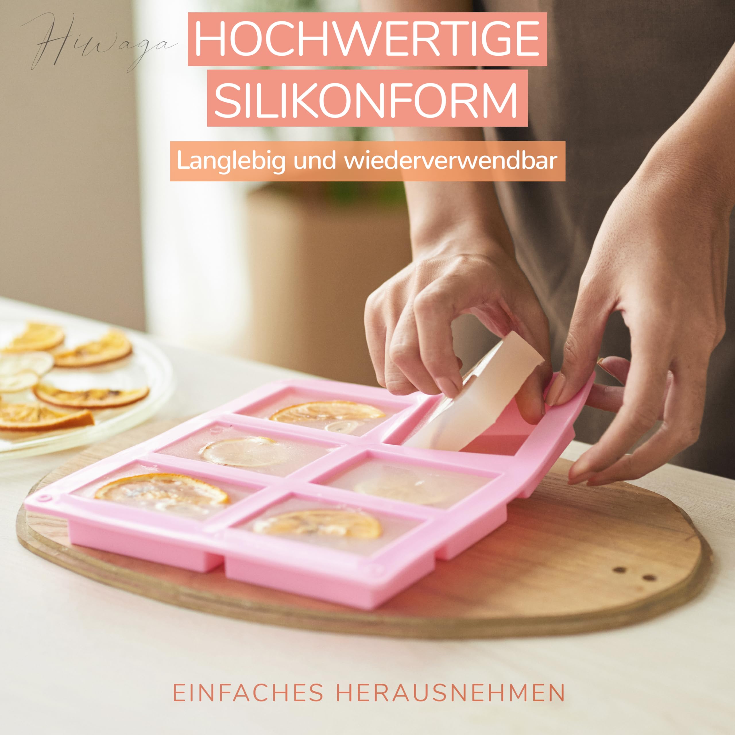 Hiwaga DIY Seifen selber machen Set für Erwachsene, Starterkit für kreative Seifenherstellung, Seife selber machen Set Erwachsene, Komplettset inkl. Rohseifen, Farben, Duftöle und Silikonform