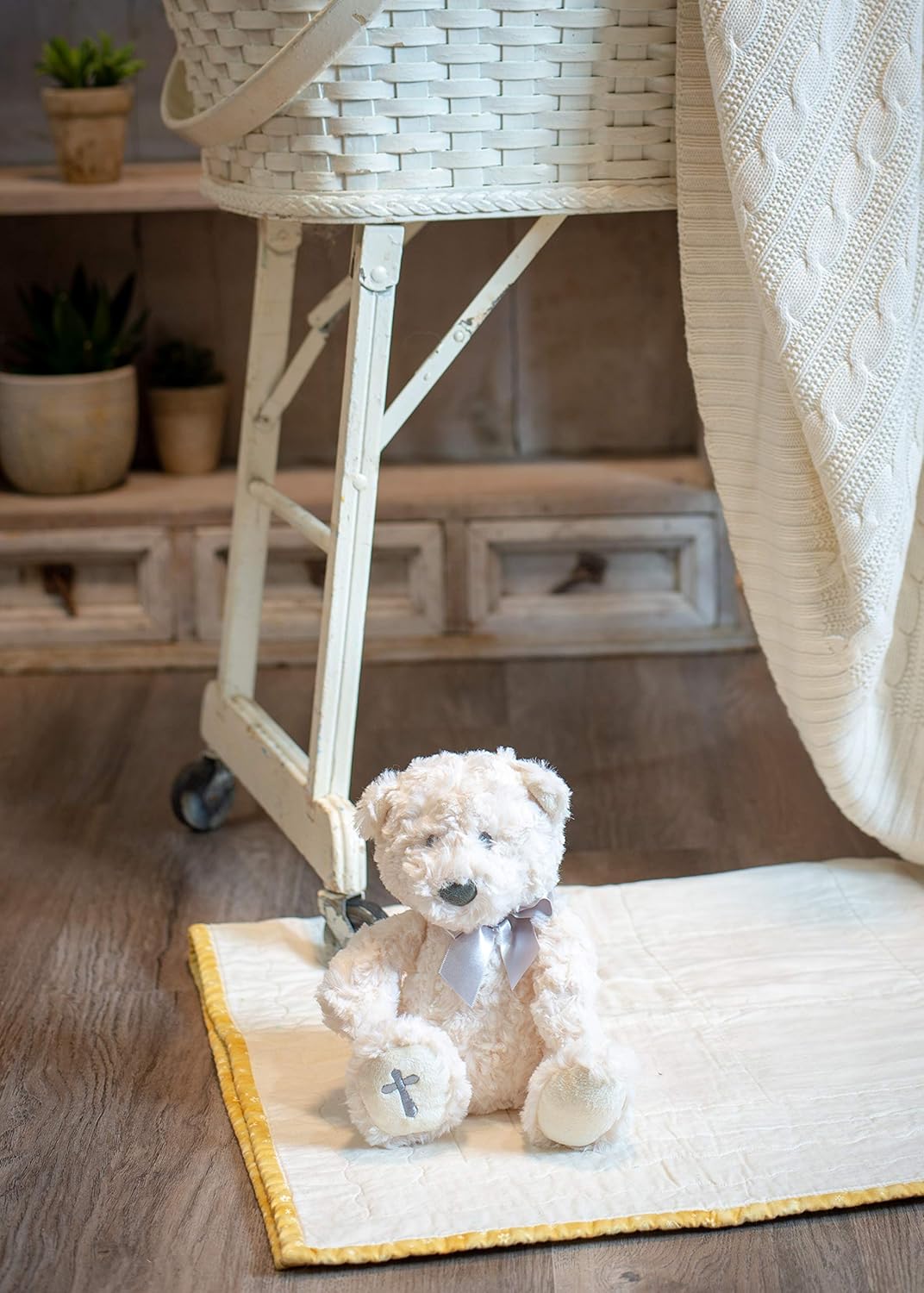 DEMDACO The Lord's Prayer Bear - Religious Plush Toy for Calming Comfort - Prayer Bear Plush - Spiritual Gift for Kids - Bedtime Hug Toy - Air Dry