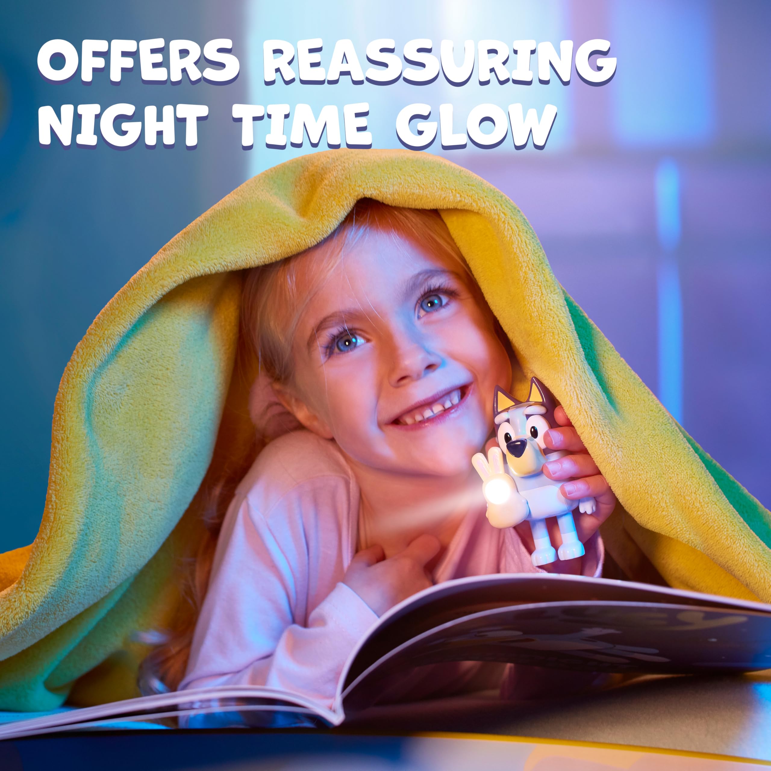 Bluey GoGlow Dream 3 w 1 lampka nocna dla dzieci, lampka nocna do spania, latarka i timer do snu, wielokolorowa (14345)