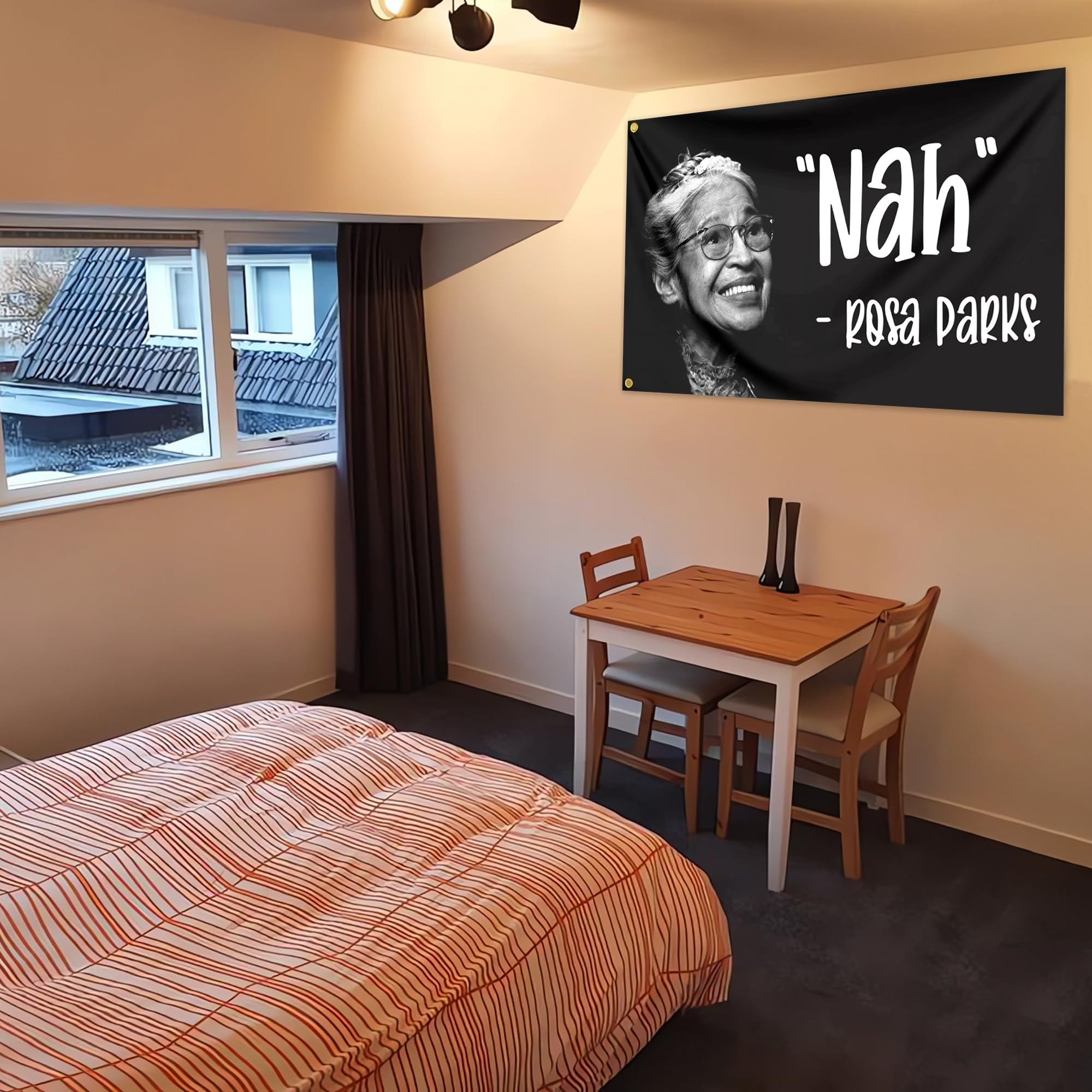 NAH Rosa Parks Flagge – 90x152 Cm, Mit Lustigem Zitat, Als Wanddekoration