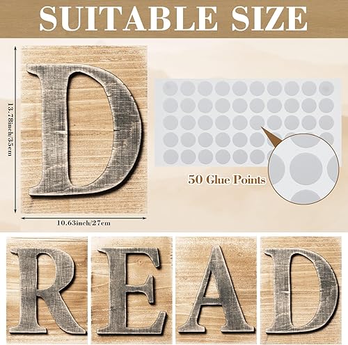 Miniatura 10 de Qeeenar Carteles de lectura, juego de letreros de lectura, decoración de biblioteca de colegialas, decoración de esquina de lectura, suministros de