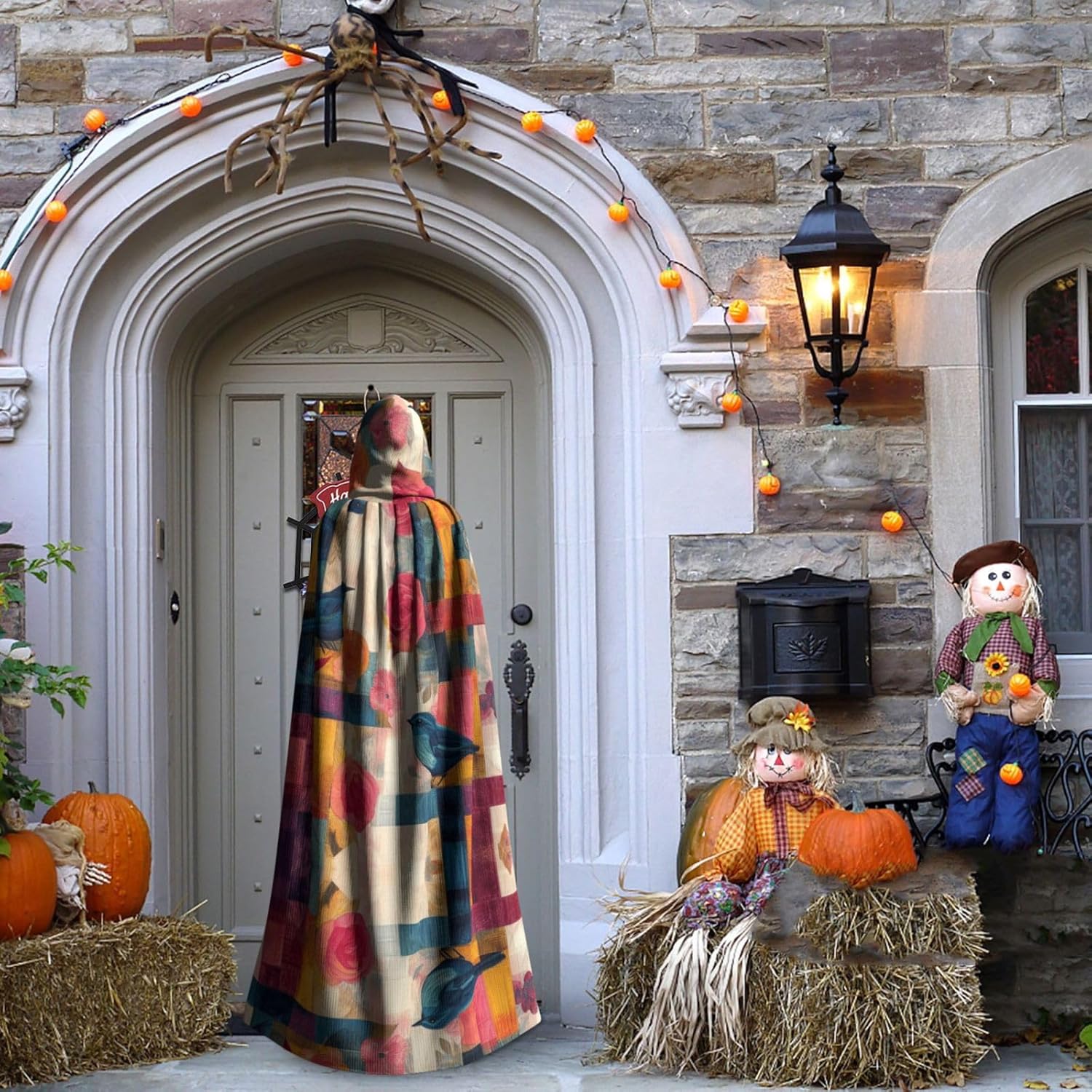 Rich color palette Unique Darkness Poncho Shawl - Customizable Wearable Blanket for Women, Perfect Halloween Costume Accessory, Knight, Akatsuki, and More