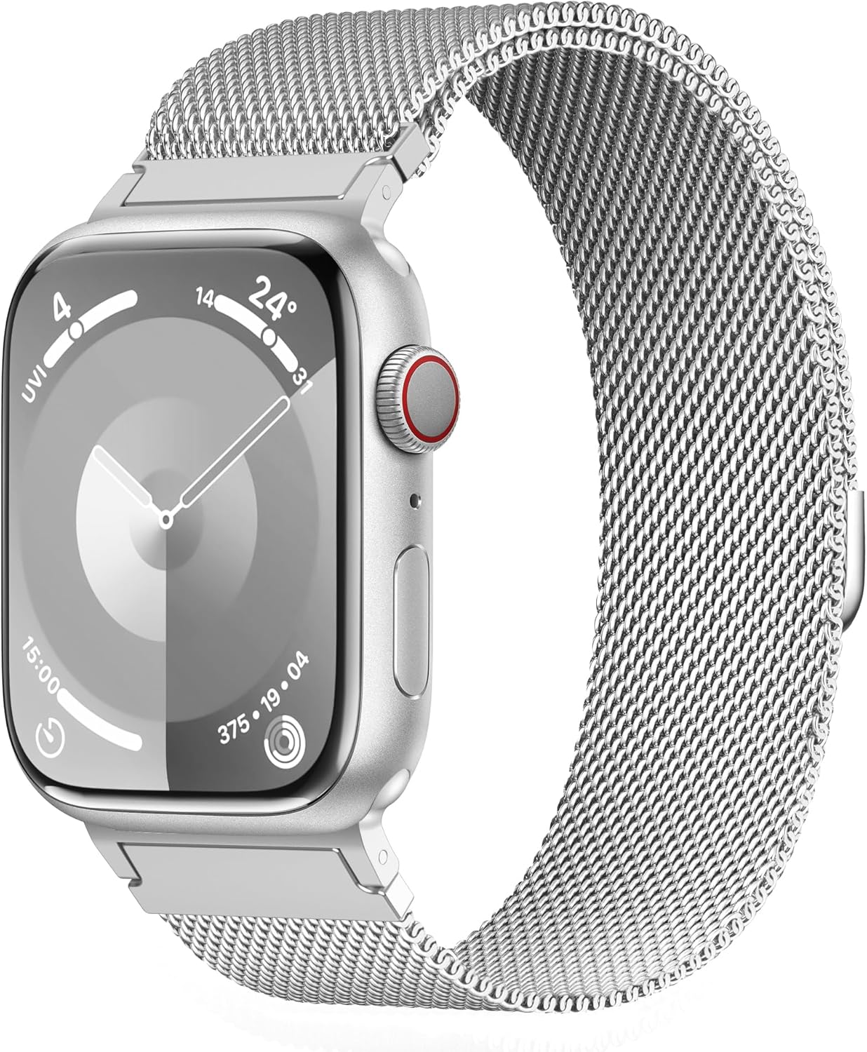 WANLISS Original Metal Milanese Loop Compatible with Apple Watch Band 38mm 40mm 41mm 42mm 44mm 45mm 49mm for Women Men, Magnetic Stainless Steel for iWatch Se Ultra Series 10 9 8 7 6 5 4 3 2 1