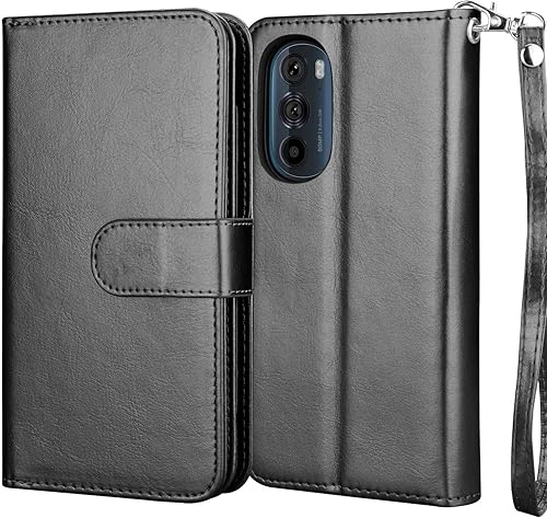 Miniatura 7 de Njjex Funda tipo cartera para Moto Edge Plus 2022, para Motorola Edge+ 5G UW 2022Edge 30 ProEdge X30, 9 ranuras para tarjetas Folio Flip de piel