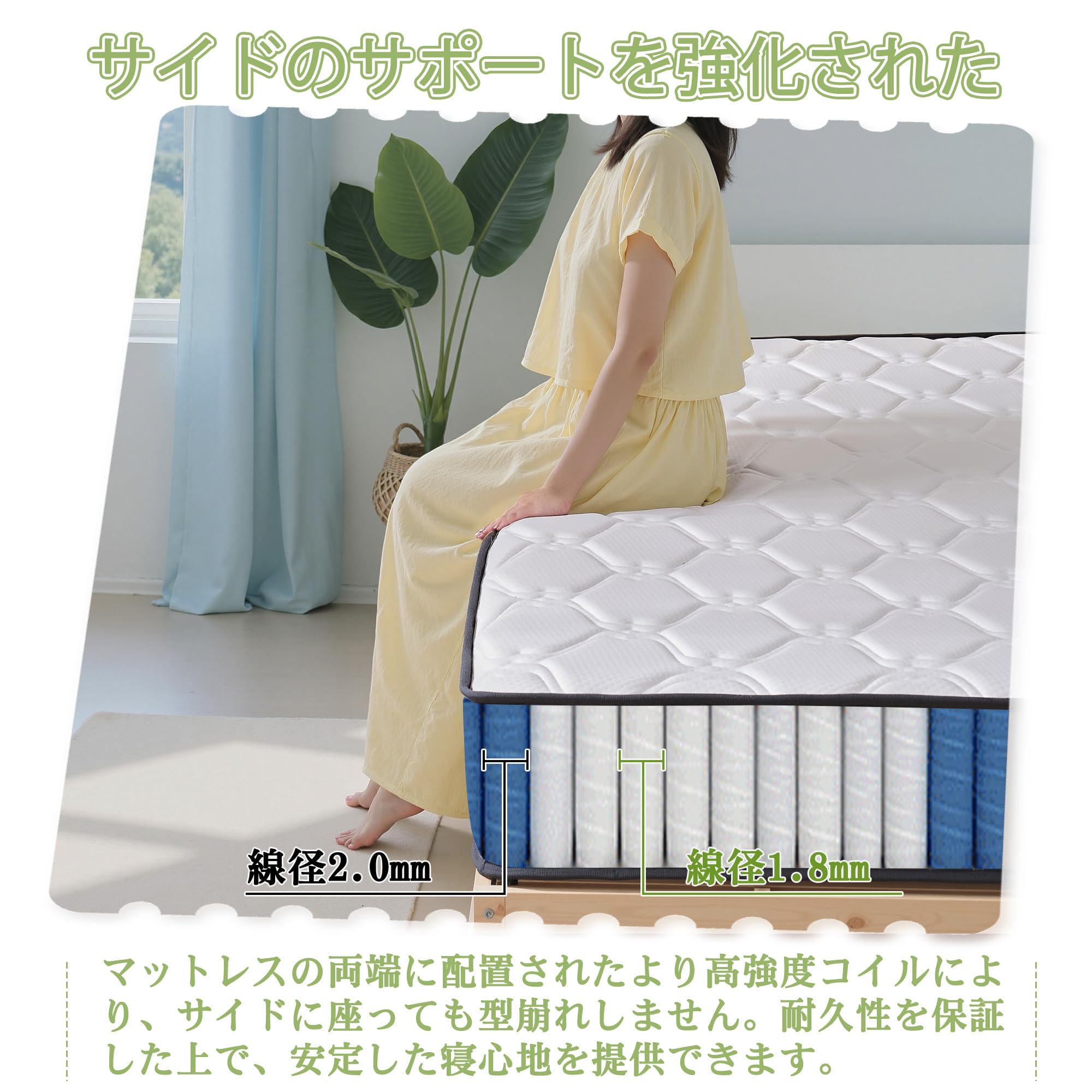 Amazon.co.jp: VECELO マットレス 極厚20cm 【シングル】 体圧分散