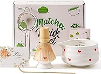 Vista 9 de Juego de 5 batidores de matcha para principiantes, cuenco de cerámica y batidor de bambú, accesorios japoneses de matcha, kit tradicional