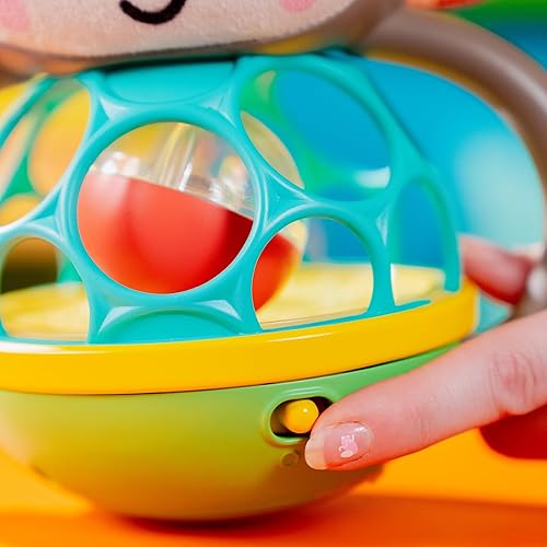 Miniatura 7 de Bright Starts Grab & Giggle Monkey - Sonajero musical iluminado con bola de fácil agarre, a partir de 6 meses, unisex