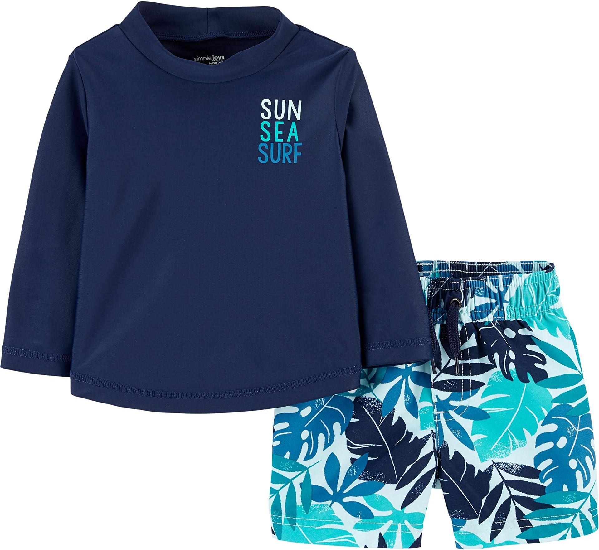 Simple Joys by Carter'sBaby-Boys Swimsuit Trunk and Rashguard SetOEKO-TEX STANDARD 100