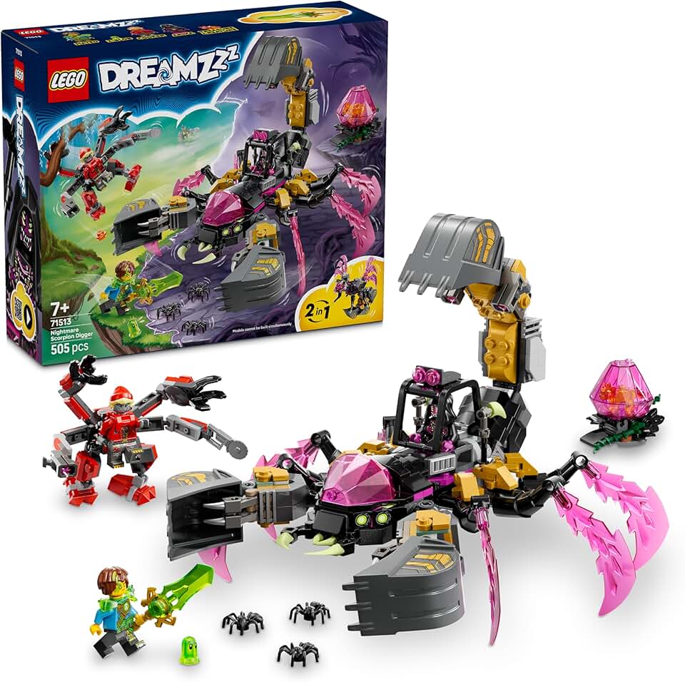 DREAMZzz 2in1 Nightmare Scorpion Digger Toy - Transforms int