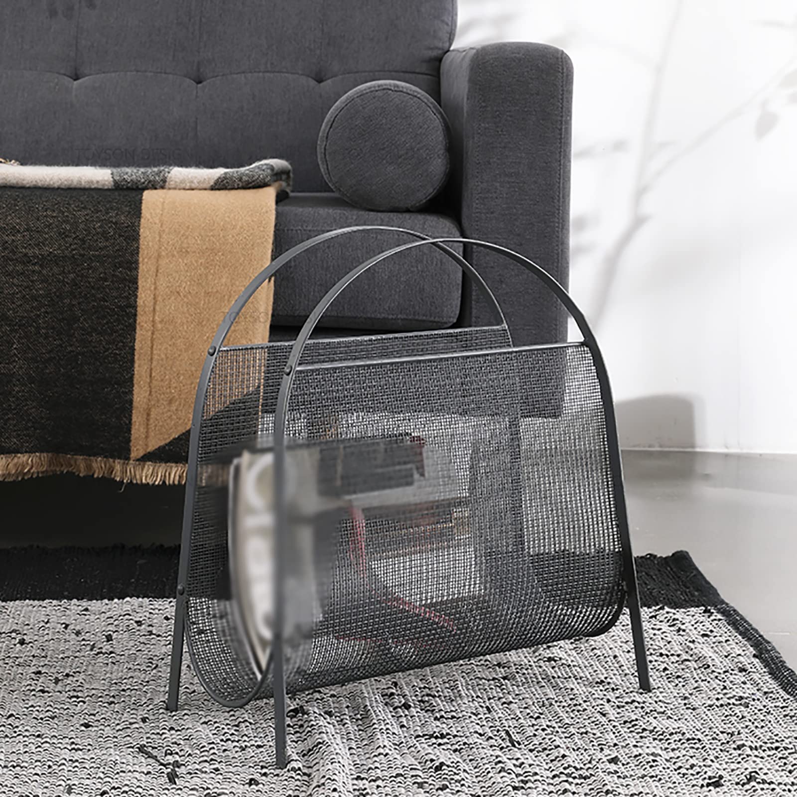 LIFE FURNITURE IRON DISPLAY MAGAZINE RACK / ライフファニチャー 