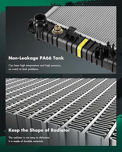 Vista 567 de SCITOO Radiador 2839 apto para Jeep 2006-2010 para Jeep para Commander 3.7L 2005-2010 para Jeep para Grand Cherokee 3.7L 2005-2009 para Jeep