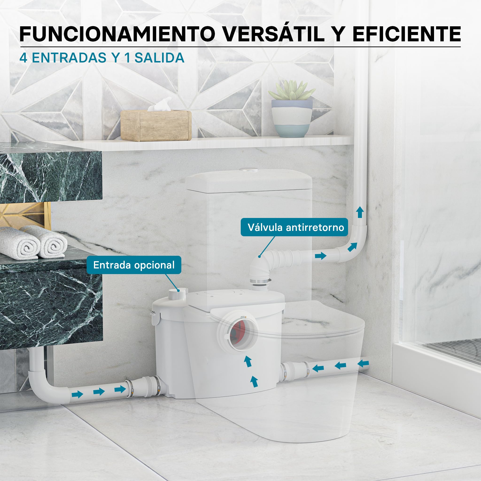 XPOtool 4/1 Triturador sanitario 400W Equipo elevador aguas residuales