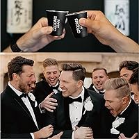 Vista 6 de PartyGifts&beyond 7 vasos de chupito para despedida de soltero de 2 onzas de acero inoxidable para padrinos de boda