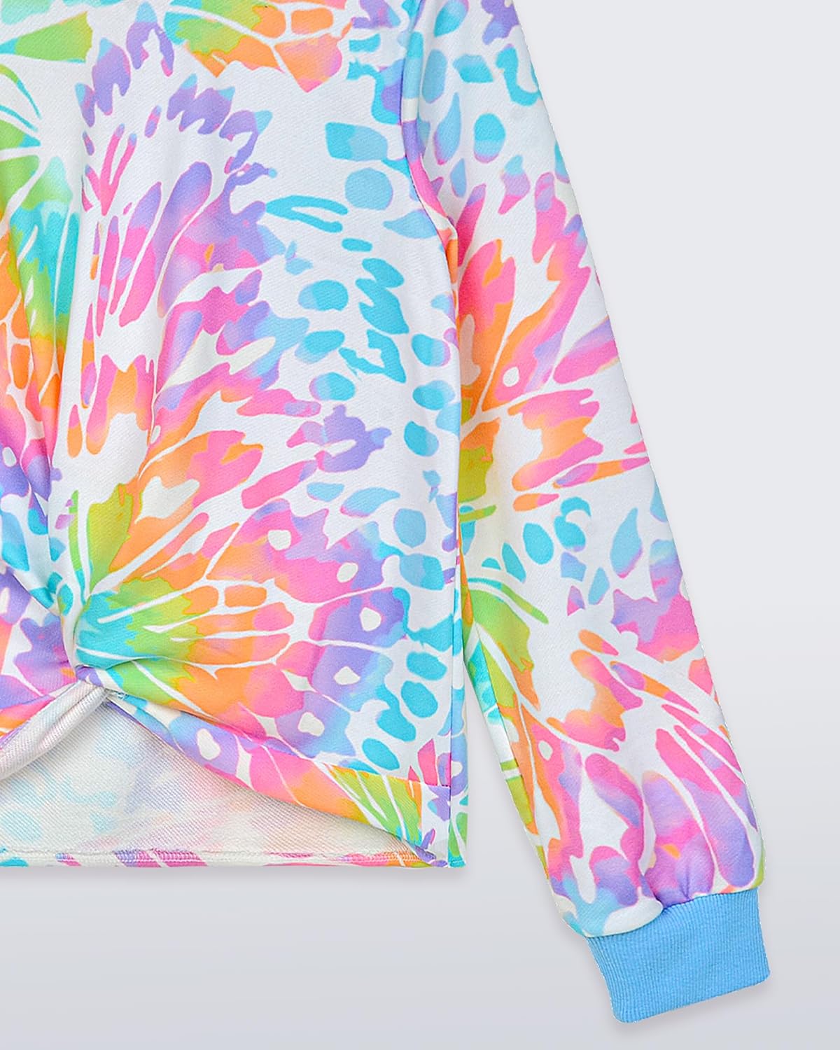 Girls Long Sleeve Sweatshirt Kids Crewneck Shirts Trendy Twist Front Pullover Tops 3-12 Years - Image 4