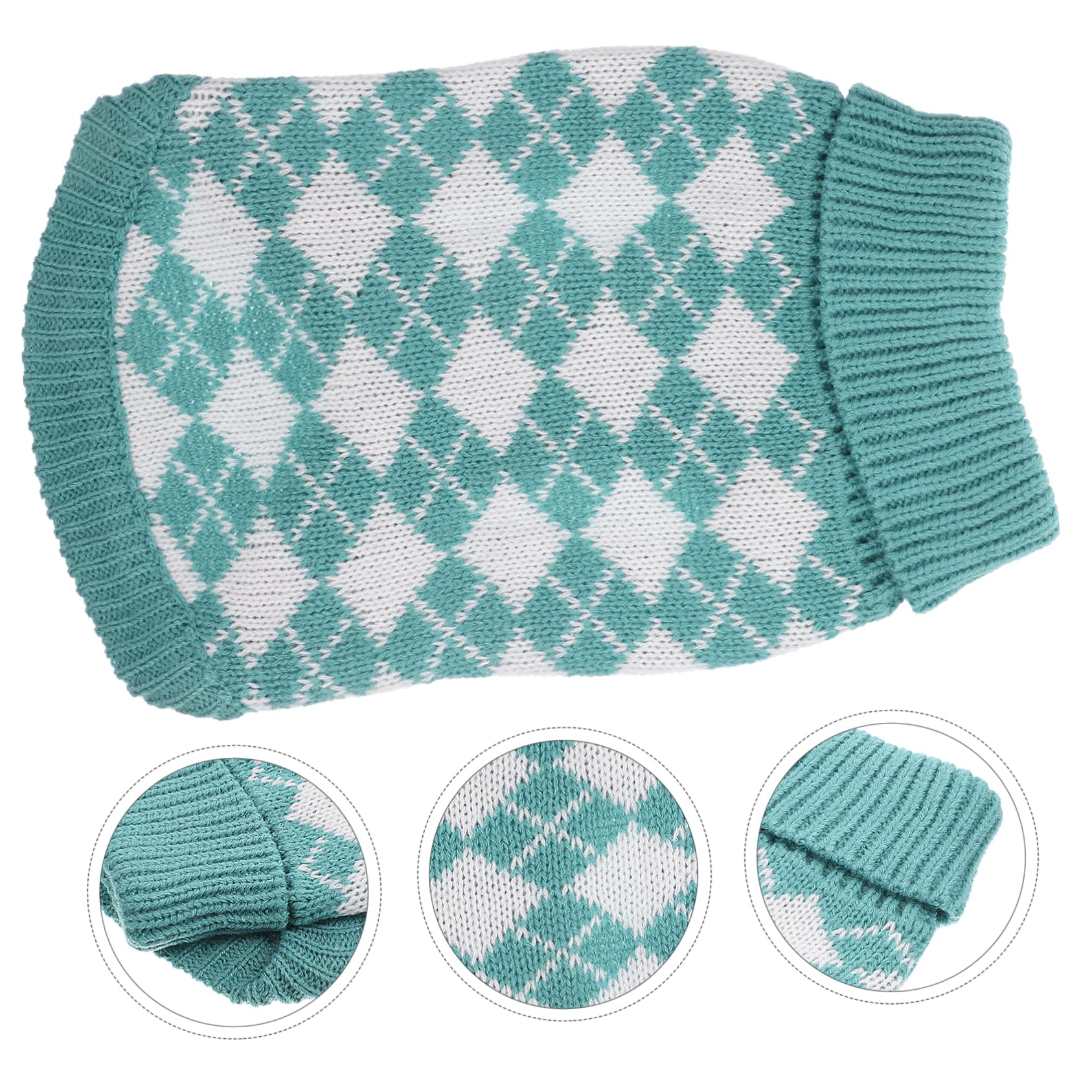 Sosoport 5pièces Pull pour Chien à Carreaux Vêtements Hiver pour Animaux De Compagnie Sweater Chaud Et Confortable pour Petits Et Chiens Look Adorable Et Stylé pour Animaux De Compagnie