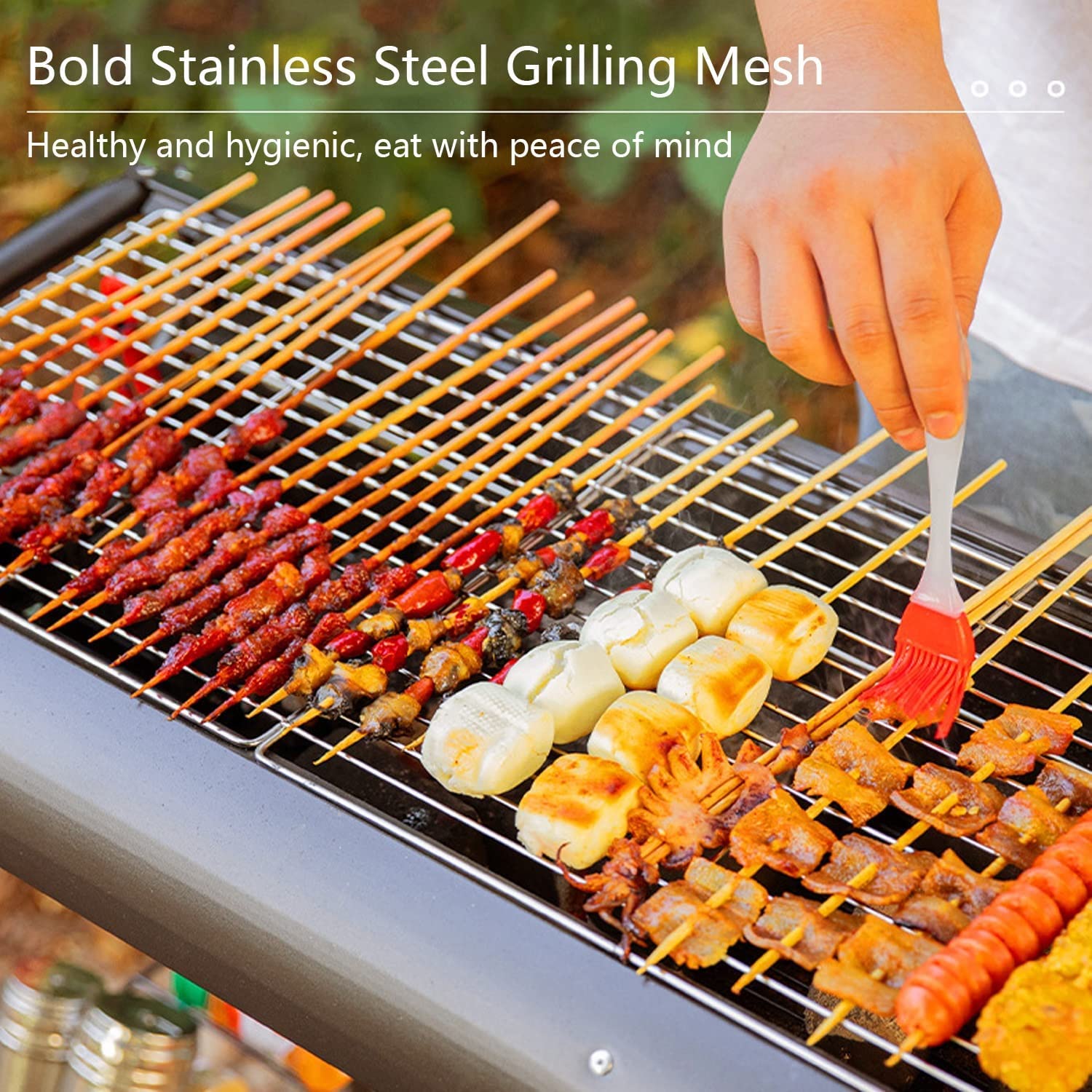 Grill Ogrodowy Przenośny Na Węgiel Drzewny, Duży, Składany, Ze Stali Nierdzewnej, Na Kemping, Patio, Podwórko, Piknik, Imprezę