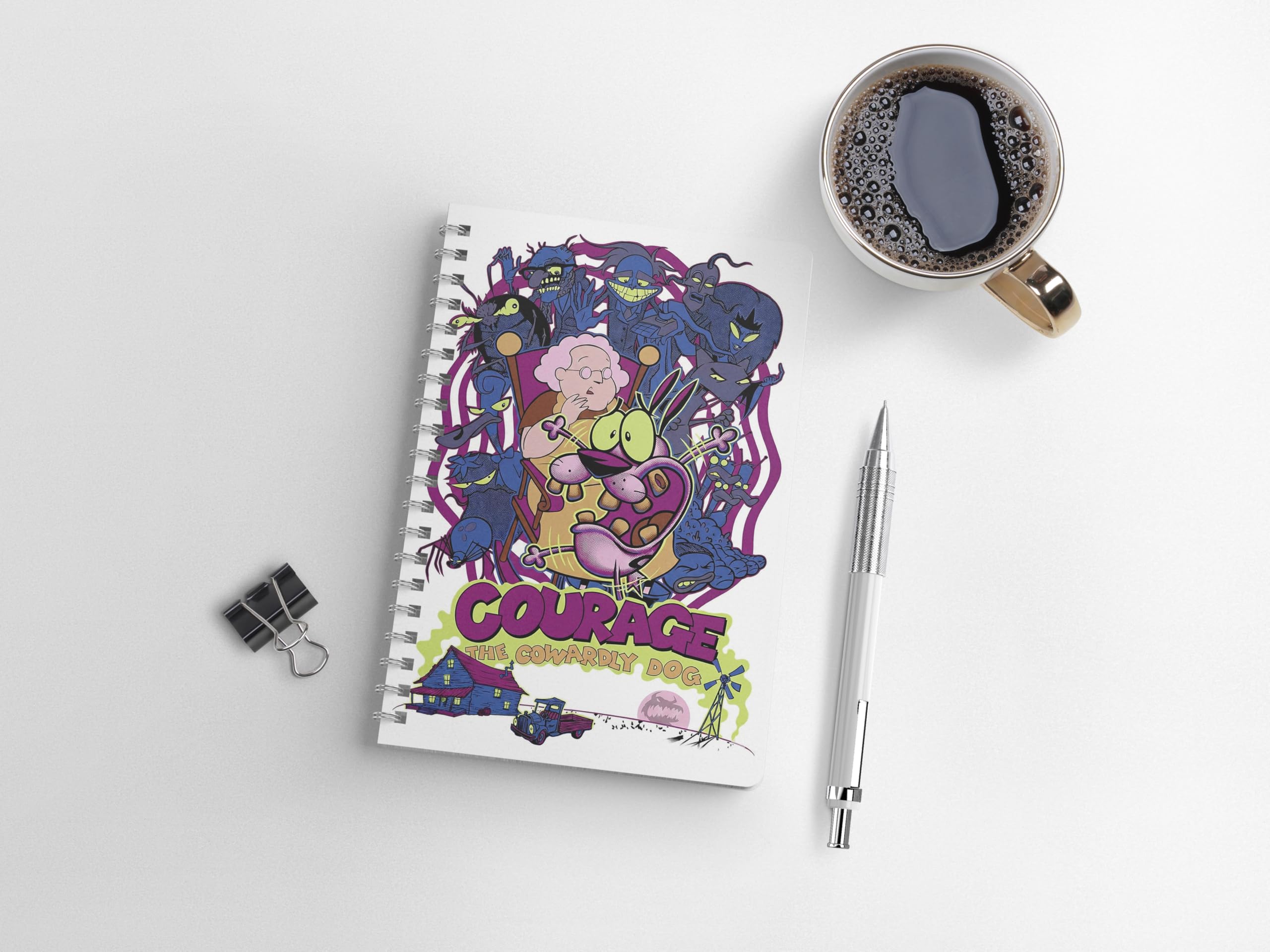 【sorajirooo】STANDARD JOURNAL zenithink Courage the Cowardly Dog Wiro Journal Notebook | 80 gsm