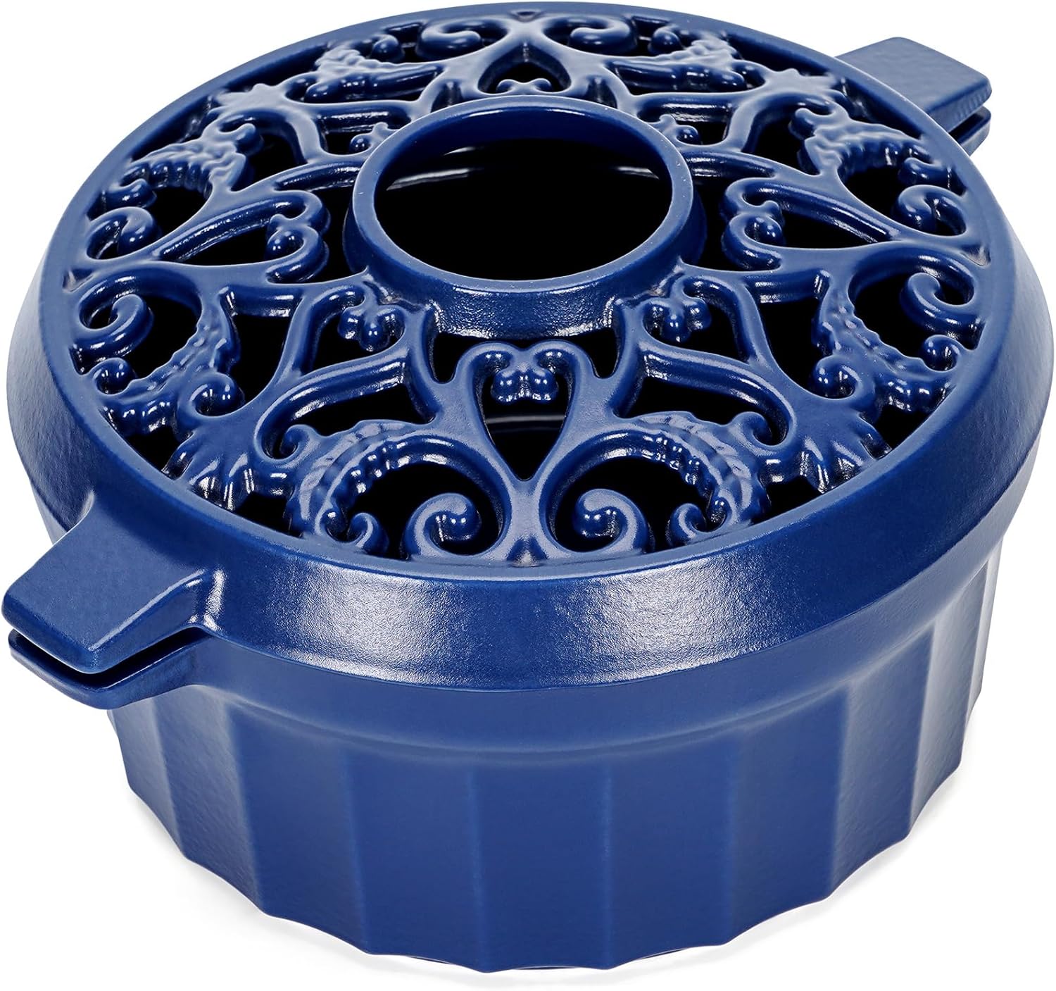 Wood Stove Steamer - Rust Resistant Cast Iron Humidifier Pot with Three-Layer Porcelain Coating for Woodstove, Indoor Fireplace Steamer for Dry Winter, Decorative, 2.7 Quart-Blue