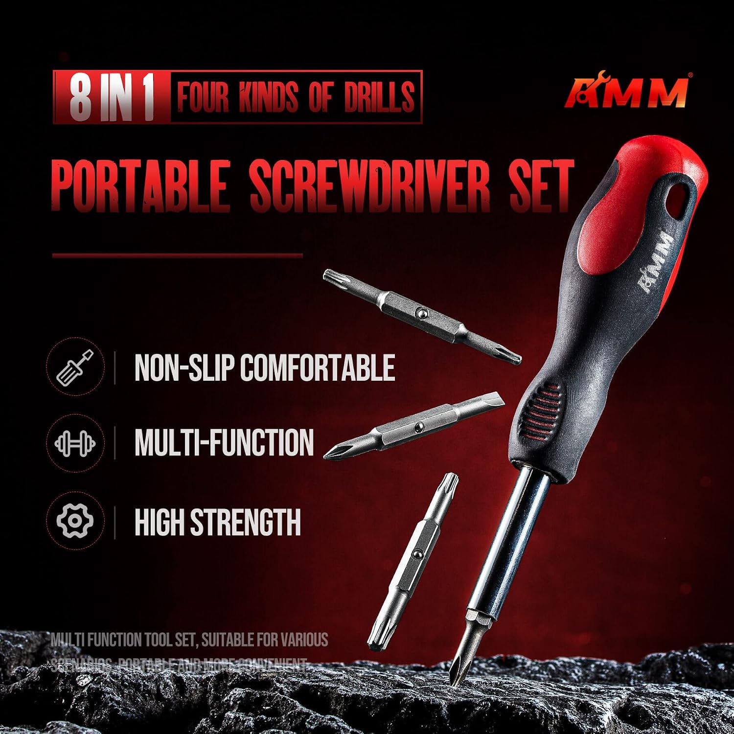 AMM 9-Piece screwdriver sets,Phillips, Slotted, Torx screwdriver,Suitable for outdoor and daily repair tools, The best tool gift