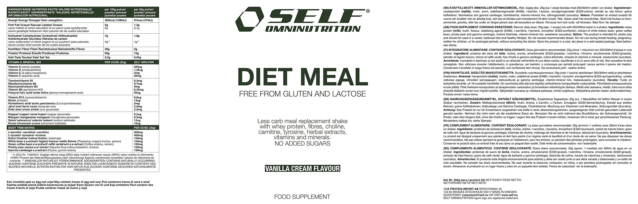 Self Pasto dietetico Omninutrition, crema alla vaniglia