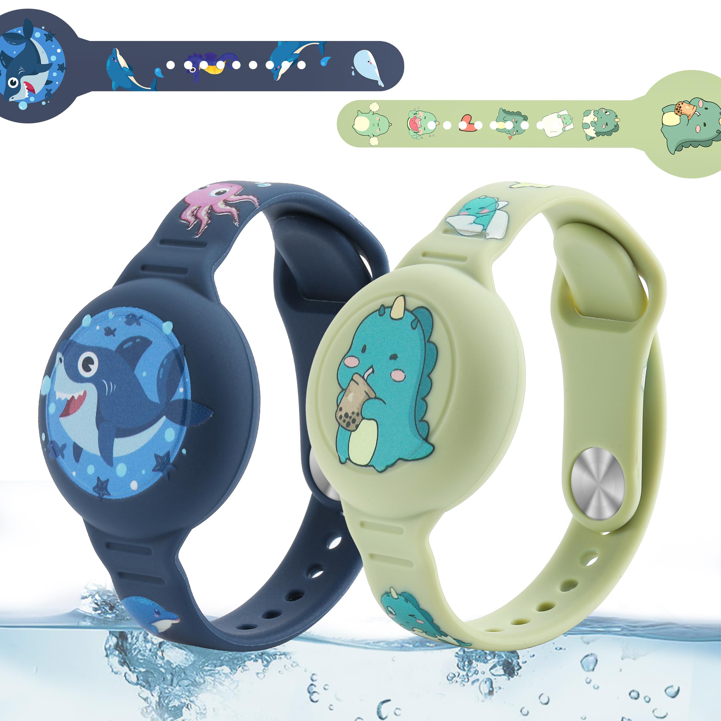 Carcasa AirTag resistente al agua pack de 2 fundas protectoras infantiles 7