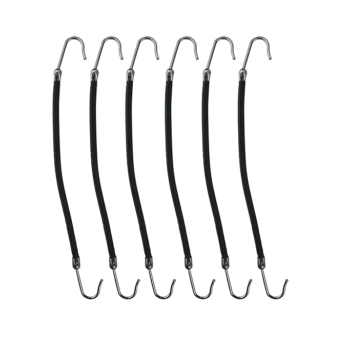 Kitsch Pro Bungee Cord Hair Elastics with Hooks for Updos, Ponytails