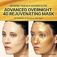 Vista 2 de SUNGBOON EDITOR Silk Peptide EGF - Máscara intensiva de oro durante la noche, máscara hidratante para piel de vidrio, 31 péptidos