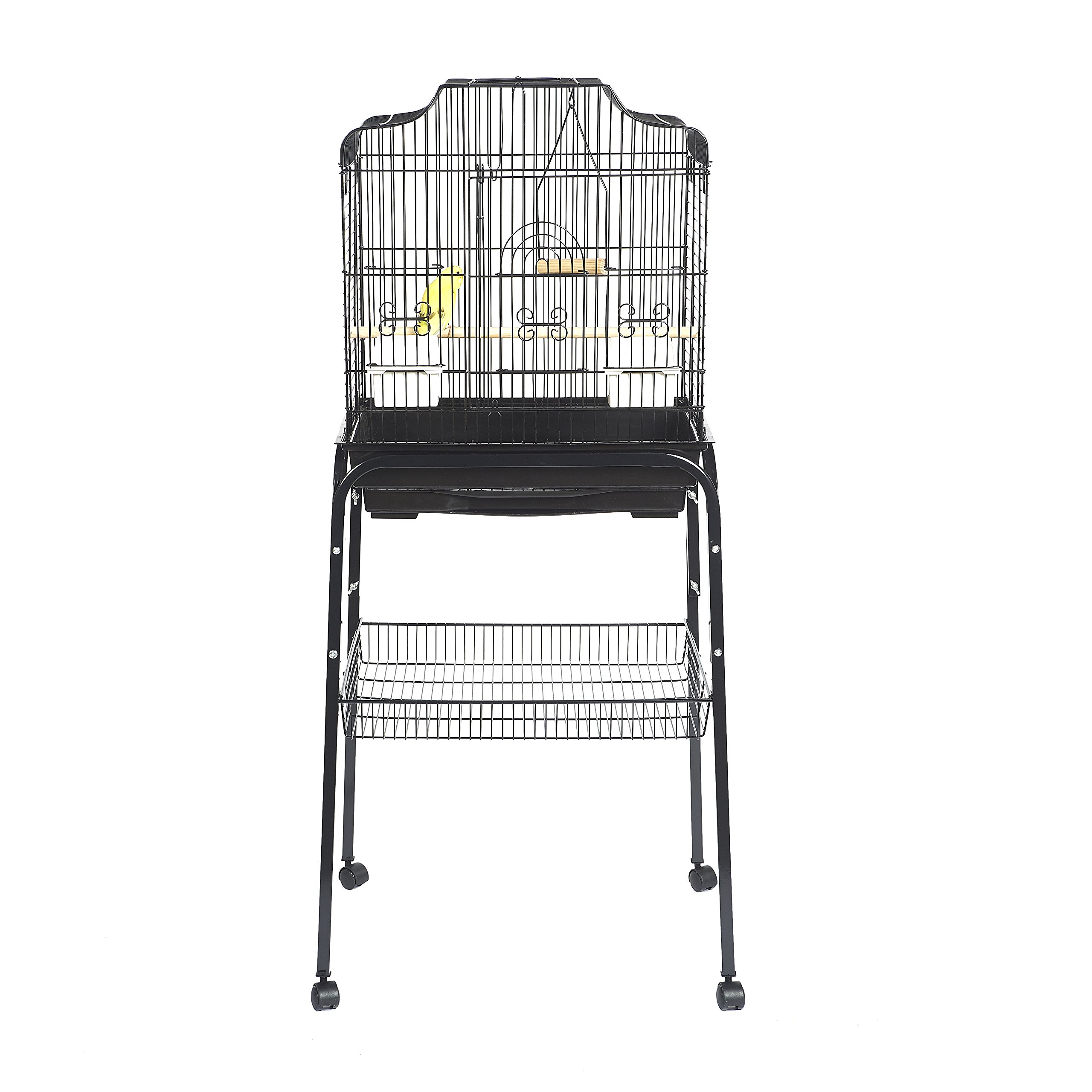 SIAM BUDGIE CANARY FINCH BLACK BIRD CAGE WITH C1 STAND