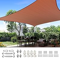 Vista 11 de Quictent - Toldo de sol de 6.1x7.9 m para patio, 185GSM, toldo rectangular resistente para exteriores con protección UV, toldo de sol para el jardín