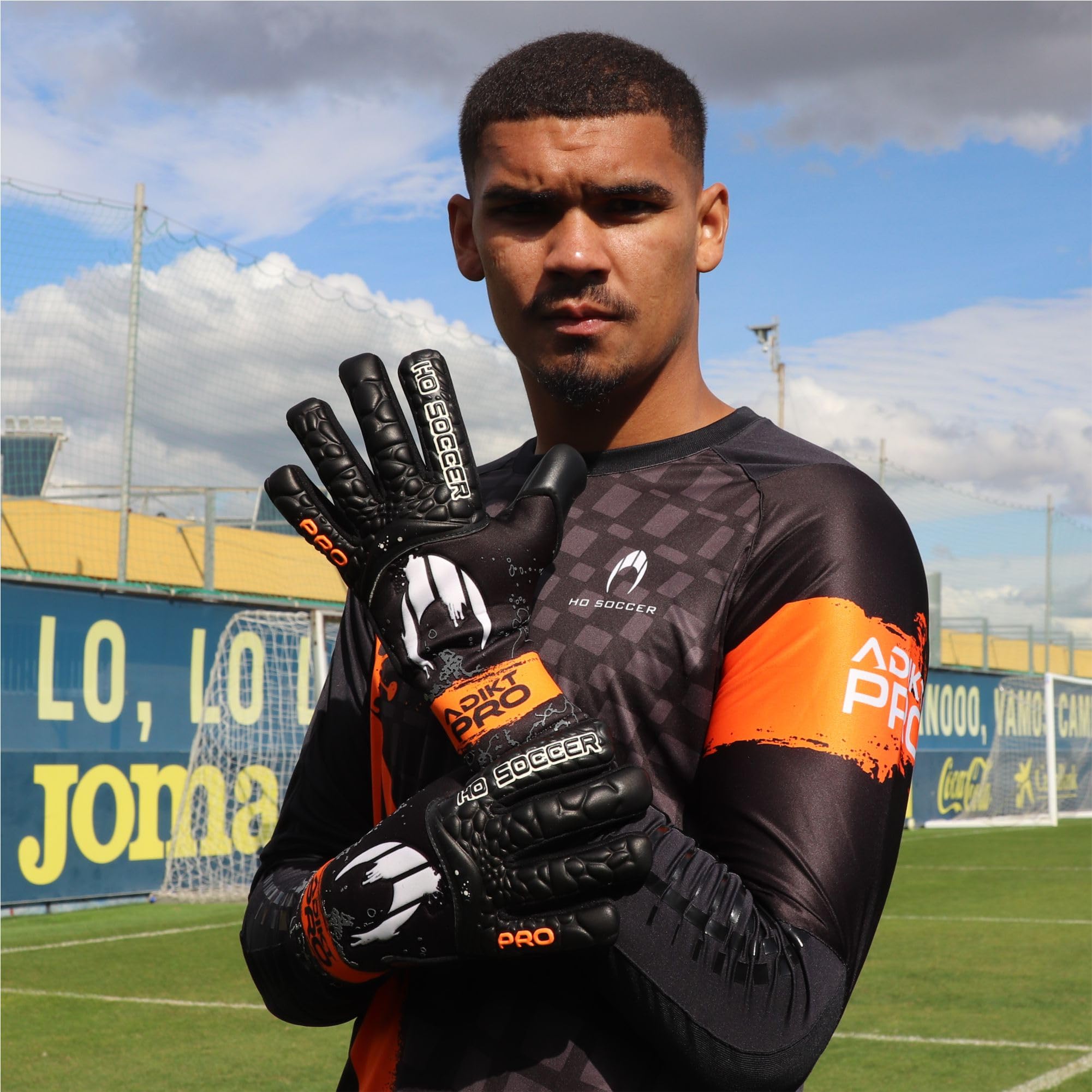HO Soccer Jersey Adikt Pro Orange Blast - Camiseta de Portero Manga Larga con Acolchado - Facilita el Control del Balón