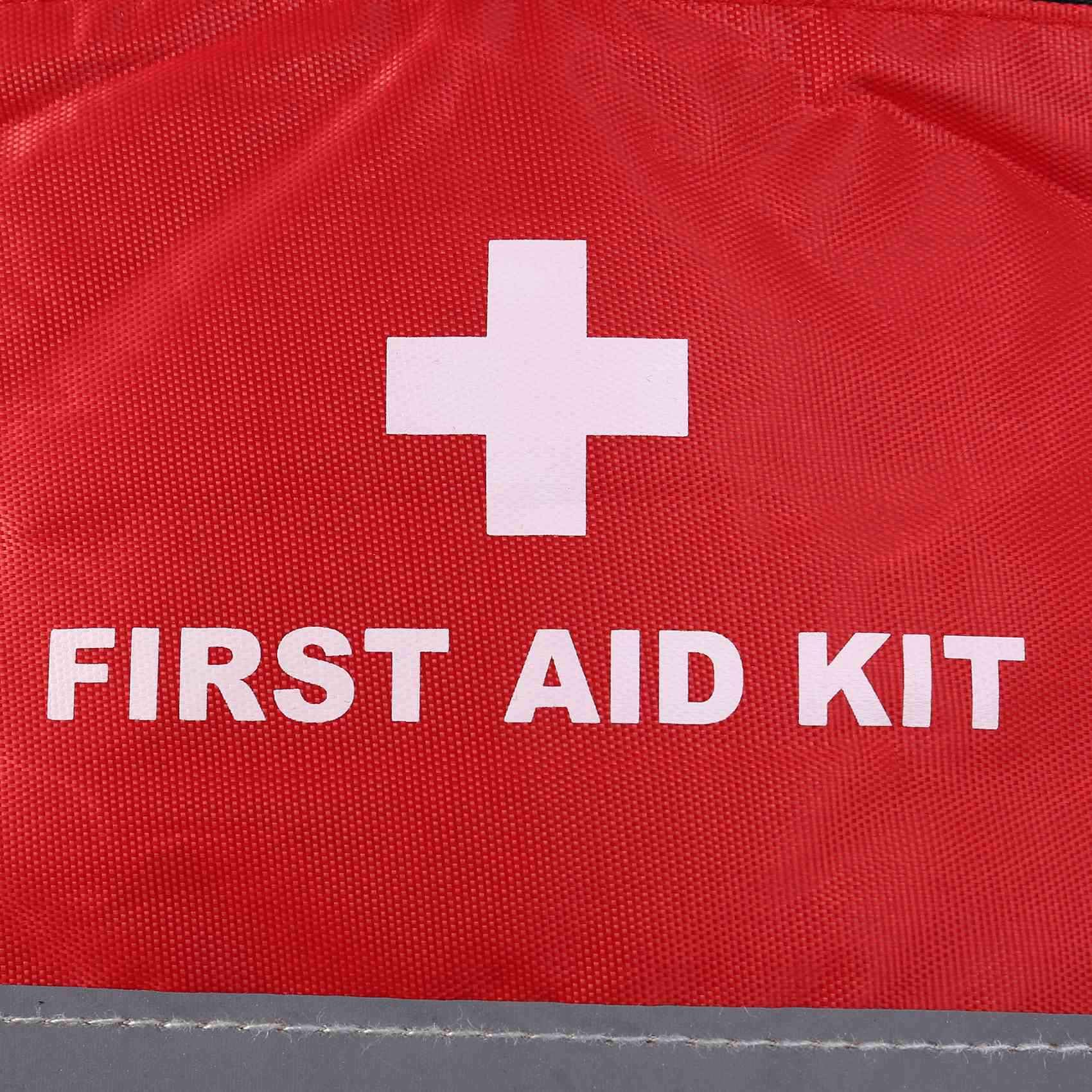 5 x kit de primeros auxilios al aire libre bolsa de camping bolsa de emergencia médica casa paquete rojo nylon llamativo símbolo bolsa