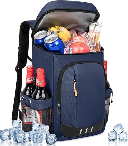 Vista 42 de Mochila térmica suave aislada a prueba de fugas, 30 latas, mochila térmica portátil para picnic, camping, playa, senderismo, barbacoa, almuerzo