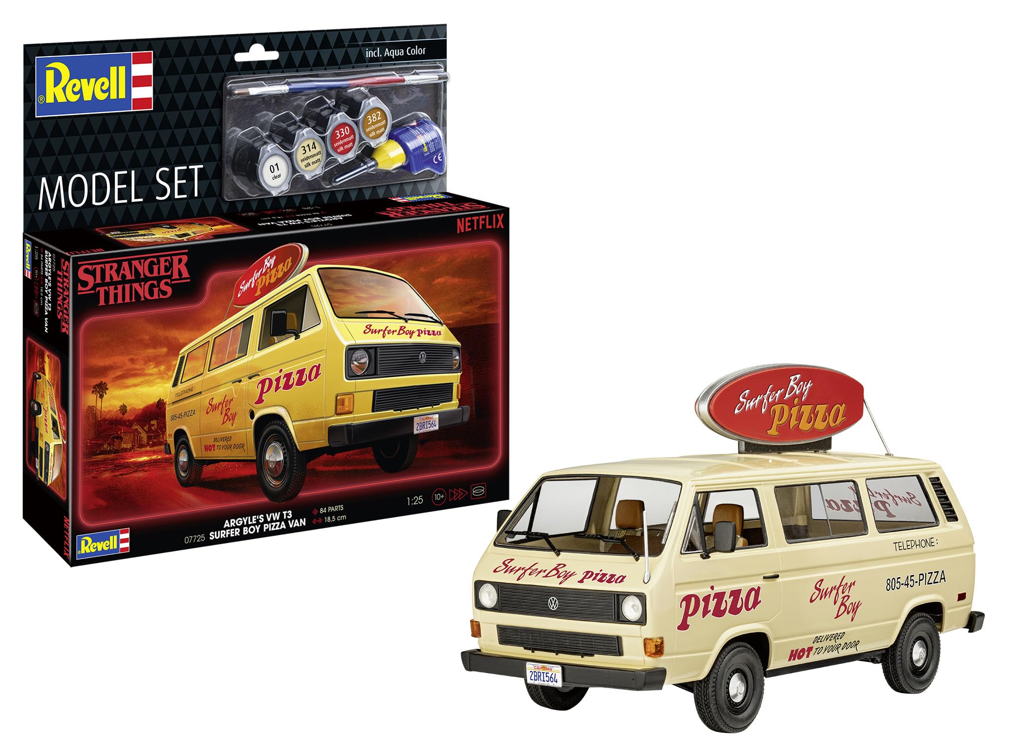 Revell Tonos Tierra, Colores Oscuros Conjunto De Modelos "Strangerthings"Surfer Boy Vwt3 De Argyle