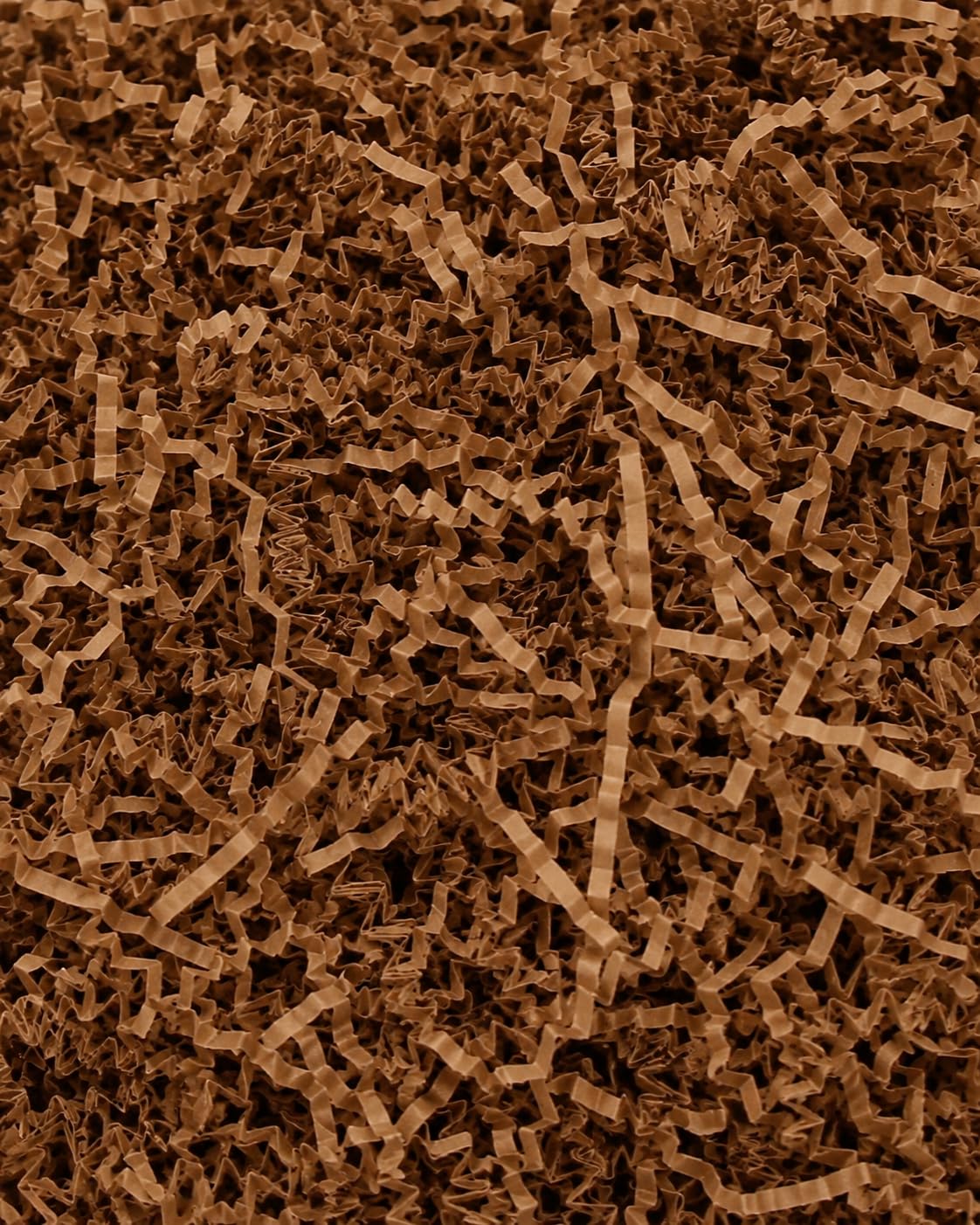 Alvika - Soft & Thin Crinkle Cut Paper Shred Filler great for Gift Wrapping, Basket Filling, Birthdays, Weddings, Anniversaries, Valentines Day, and other occasions (Brown, 100 Grams)