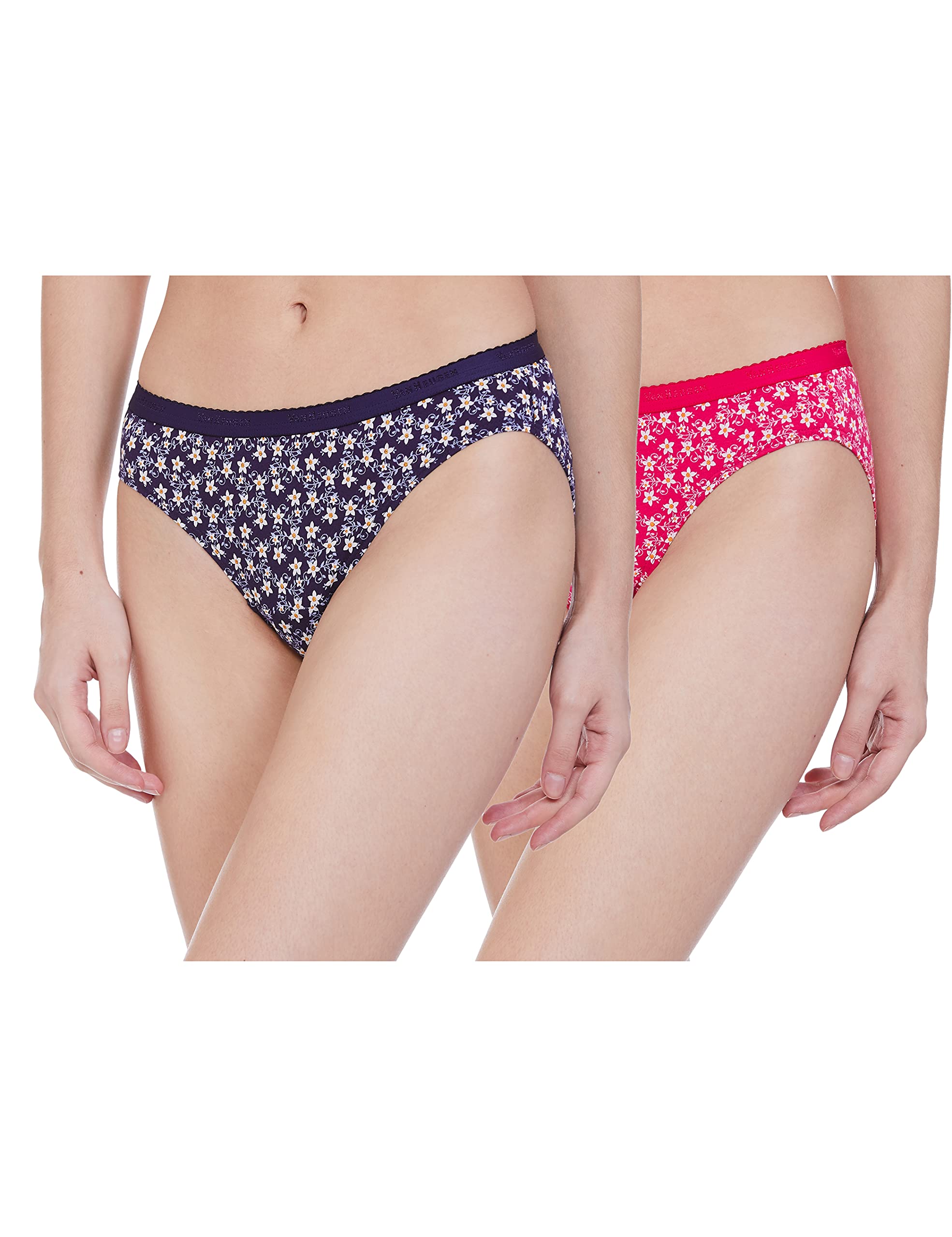 Women Anti Bacterial Bikini Panty - 100% Cotton - Pack of 2-4 Way Stretch, Moisture Wicking, Moderate Coverage