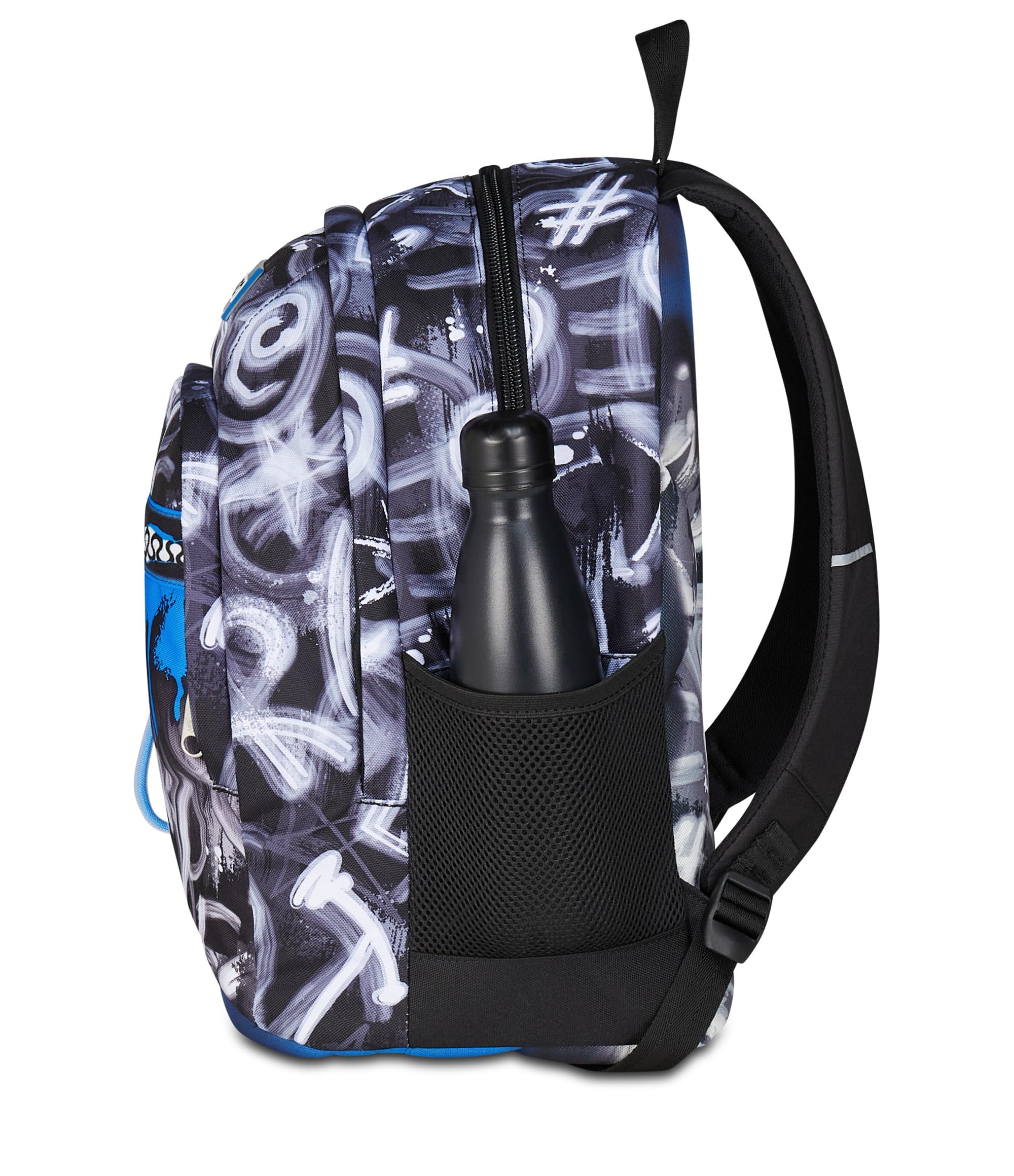 Seven Zaino Scuola Media Ragazzo, Scuola Elementare, Dual, Scomparto PC, Tasca Borraccia, grigio azzurro