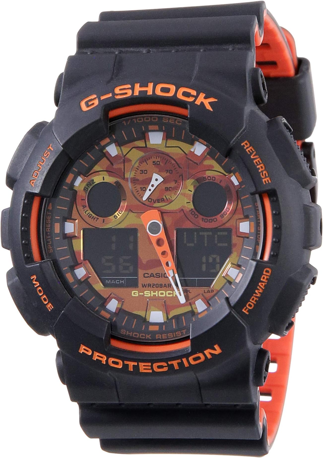 Casio G-Shock Analog-Digital Red Dial Men's Watch GA-100BR-1ADR(G914)