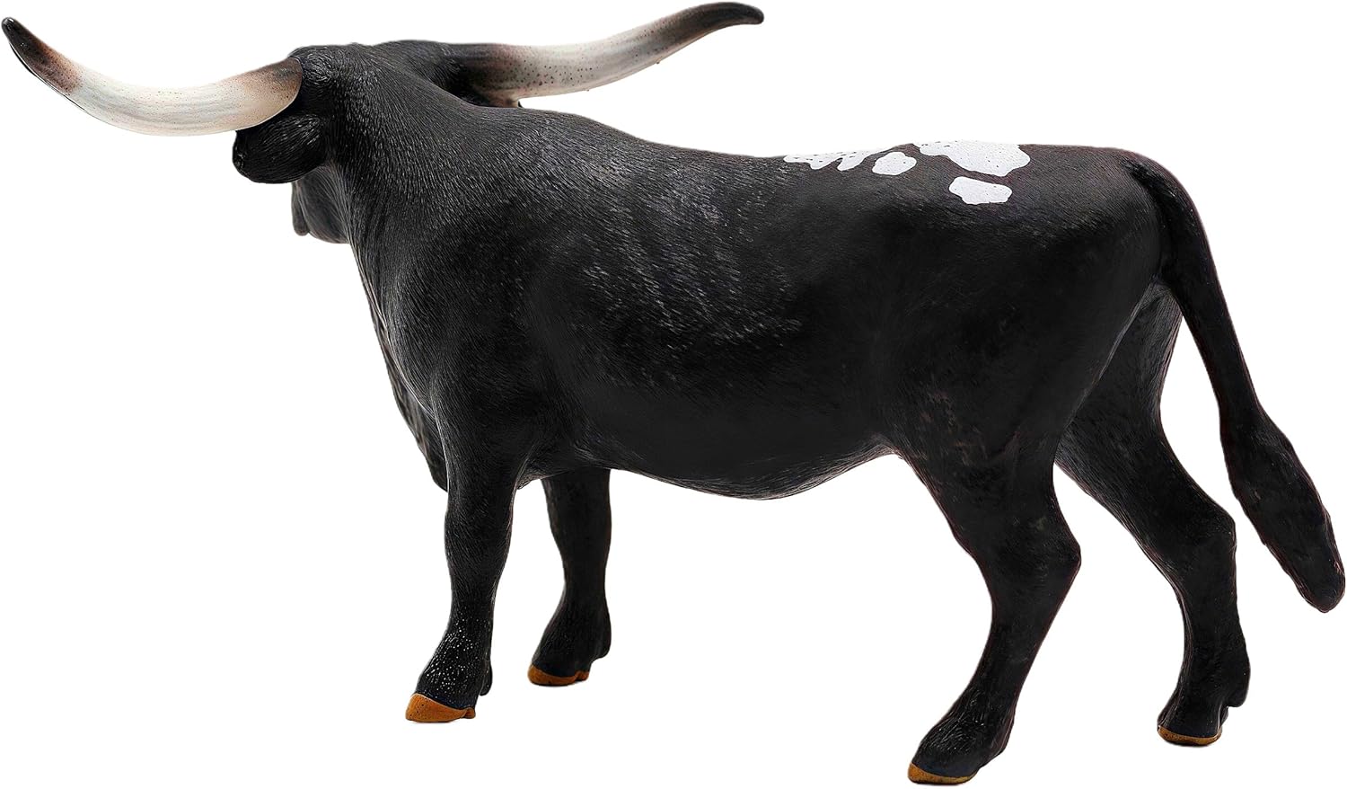 Gemini&Genius Farm Animal Toys, Longhorn Cow Action Figure, Hand Painted, 6 Inches Length, Realistic and Durable Farm Toys for Children Boys and Girls Gift