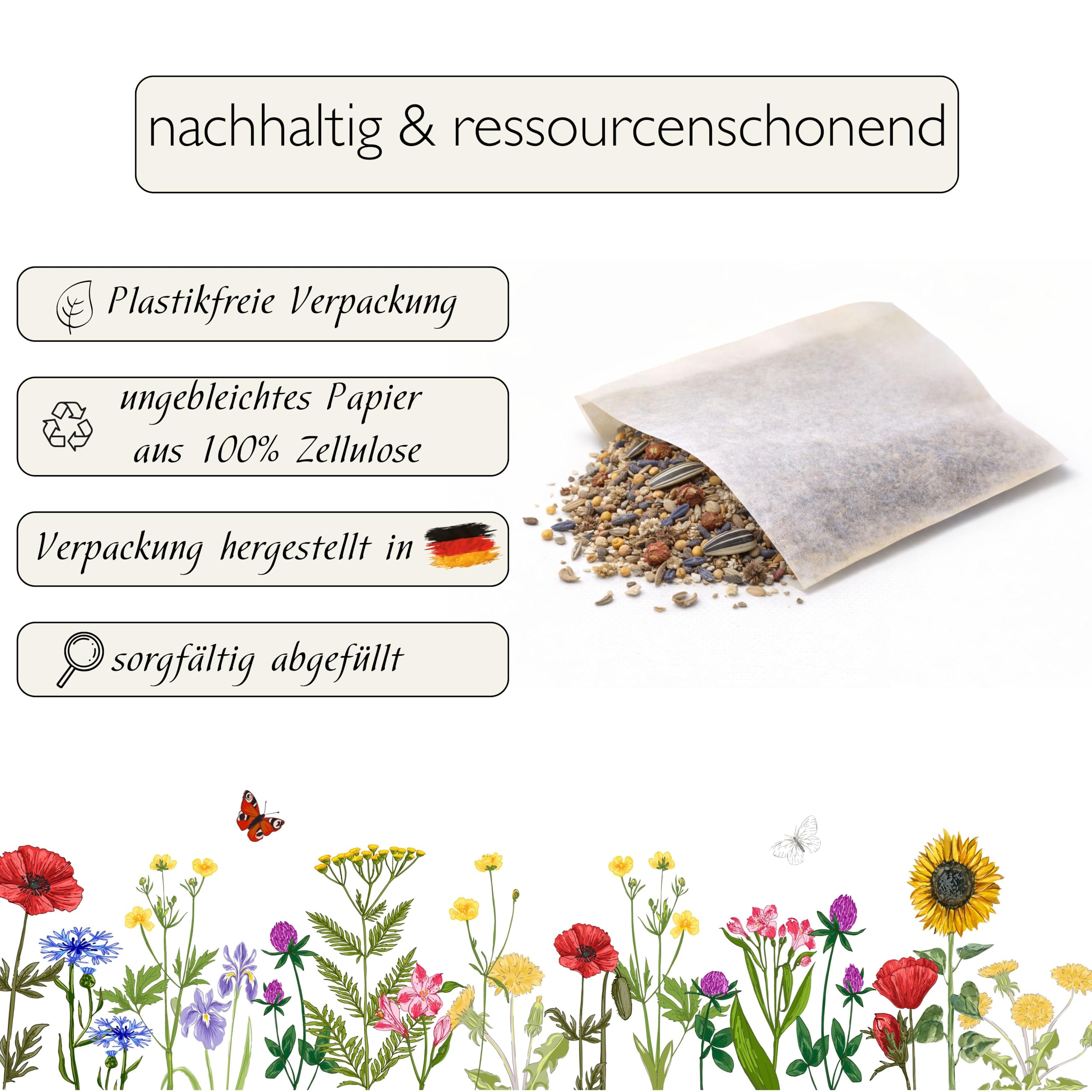 mehrjährige Bienenweide für heimische Insekten & Bienen, 5 jährige winterharte Mischung für den bienenfreundlichen Garten, Blumenwiese säen (80 m2)