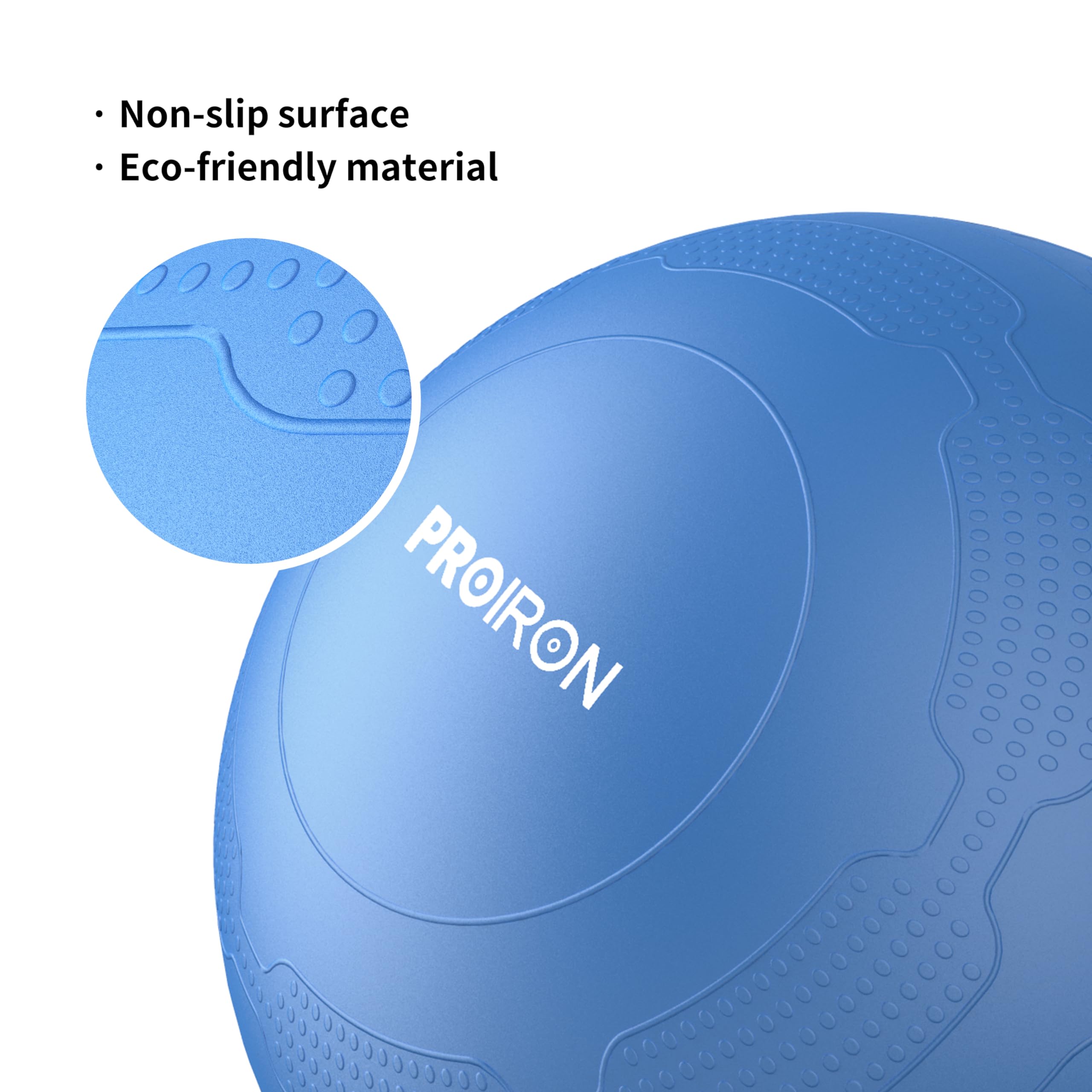 PROIRON Palla Fitness con Pattern di Pose, Fitball 55 cm 65 cm 75 cm con Pompa, Palla per Pilates, Esercizi, Ginnastica e Yoga