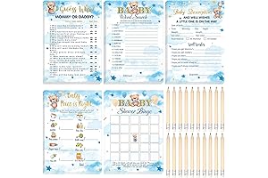 Yinder 145 Pieces Baby Shower Games for Boy or Girl
