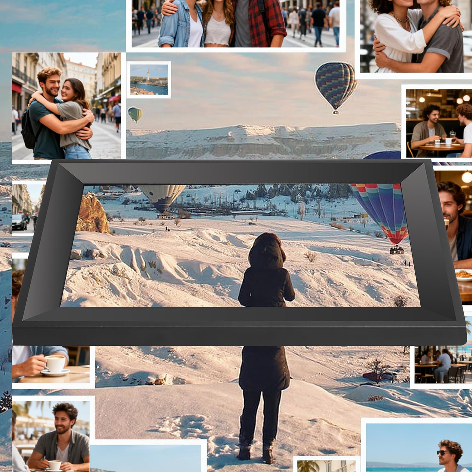 Uhale Digital Picture Frame 10.1 Inch HD Touch Screen Digital Photo Frame WiFi Enabled,16GB Storage,Auto-Rotate,Free Photo and Video Sharing to Family & Friends via The app - Image 4