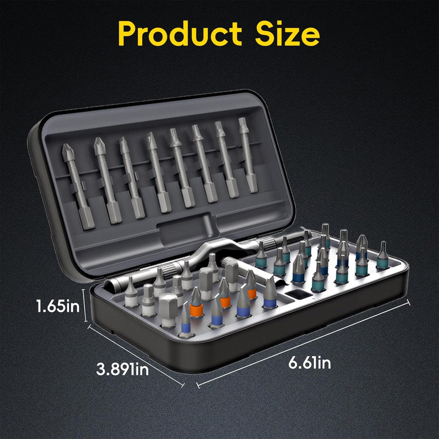42 in 1 Magnetic Screwdriver Set, DIY Ratchet Screwdriver Set with Detachable Handle&Multi-Bit Magnetic Drive, Portable Repair Tool Kit for Home, Bicycle, Furniture