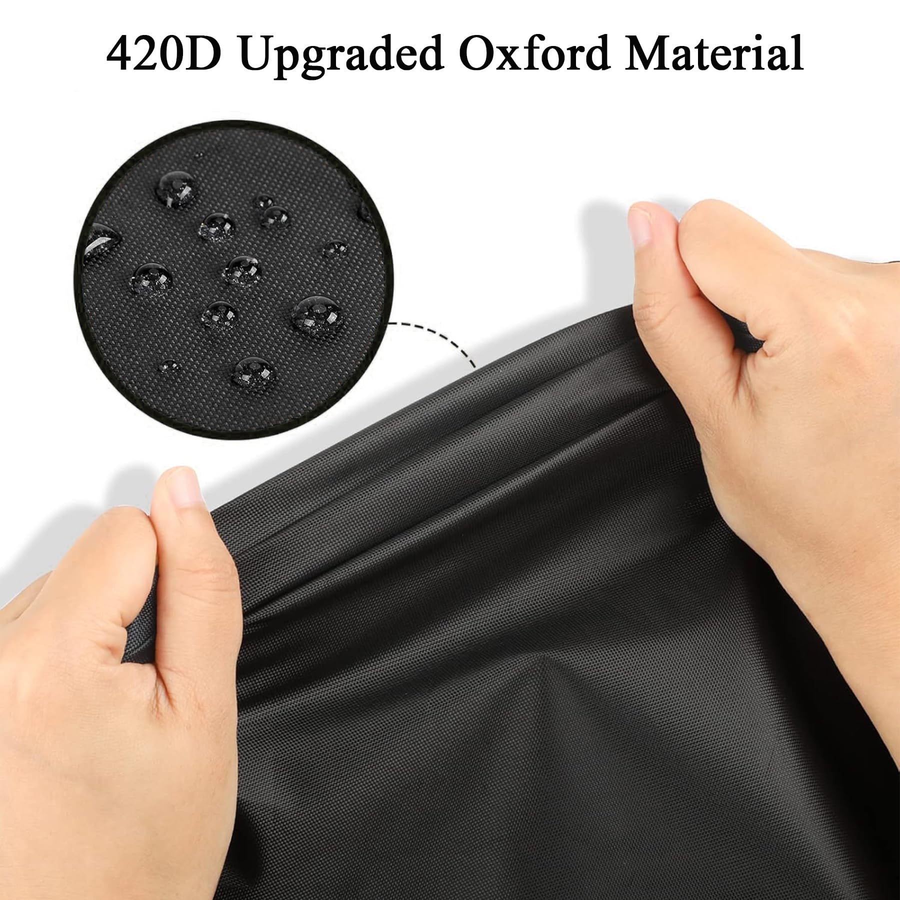 Pressure Washer Cover, 87 X 45 X 45 cm Weatherproof Pressure Washer Cover, For Electric High Pressure Cleaner, Protective Outdoor Cover Black, with Top Handle Outdoor Cover Accessories - Image 3