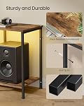 SONGMICS BELLAH Collection - TV Stand avec des sorties de puissance et des lumières, Console multimédia de Entertainment Center pour les téléviseurs jusqu'à 178 cm, Salon, Étagères, Tiroirs, Industriel, Rustique Brown ULGS420K101