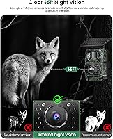 Vista 6 de Cámara de Rastreo Solar WiFi Bluetooth - Cámaras de Caza con Visión Nocturna, Sensor de Movimiento, Impermeable, Cámara de Ciervos Recargable