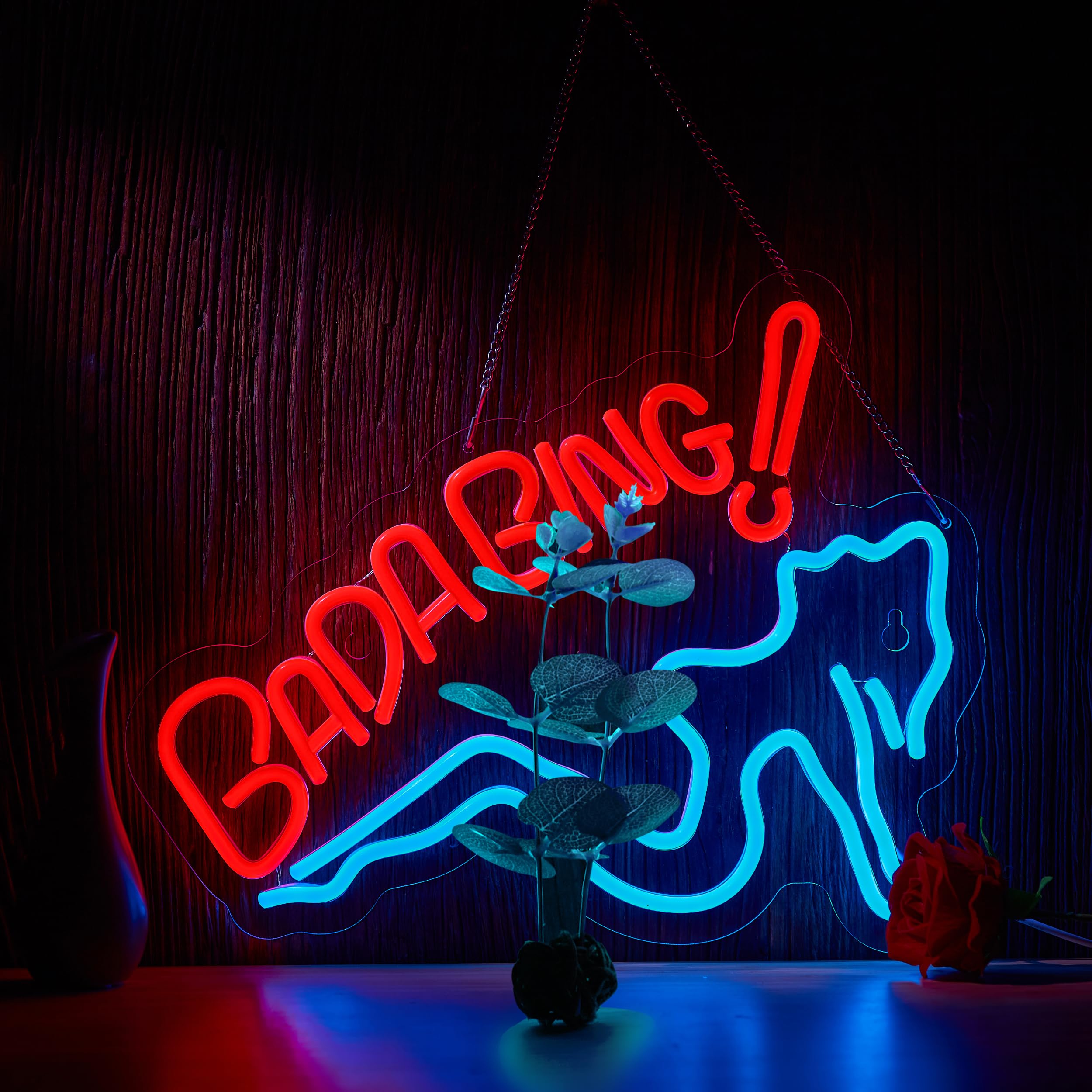 Bada Mädchen-Neonschild für Wanddekoration, dimmbar, Bing Sopranos, LED-Neonlicht, USB-betrieben, Neon-Kunstschilder für Kneipen, Geschäfte, Männerhöhle, Party