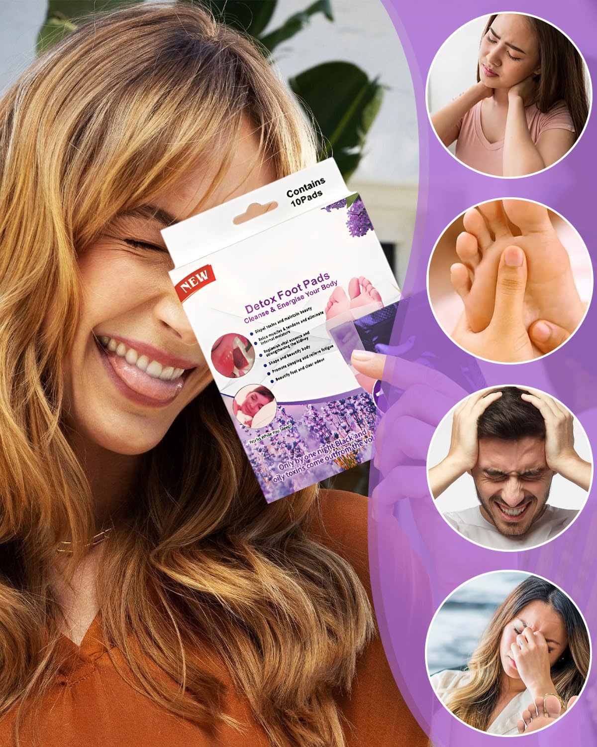 GRETY Parches De Limpieza Profunda Para Los Pie 20 Pack. Parches Detox, Limpieza Natural, Para Dormir, Eliminar Toxinas Y Purificar Los Pie